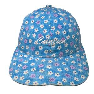 Cancun Strapback Baseball Cap Multicolor One Size Adjustable Floral Print
